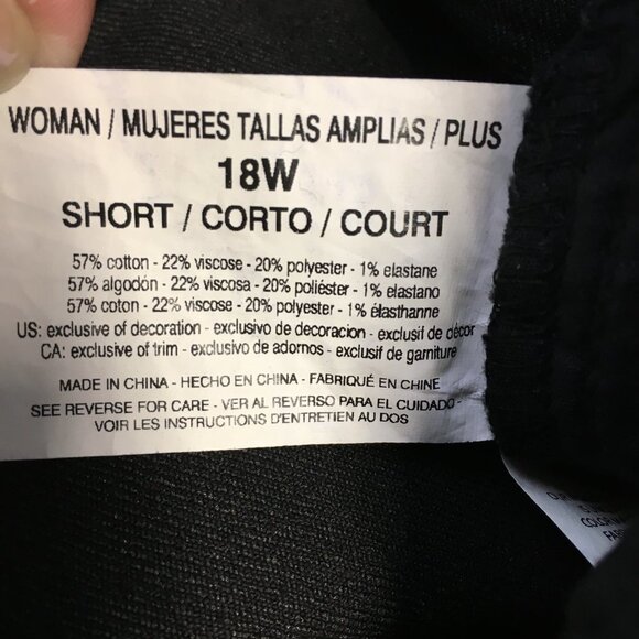 Bandolino Mandie Slim Slashed Knee Black Jeans Size 18S. NWT - Picture 15 of 15